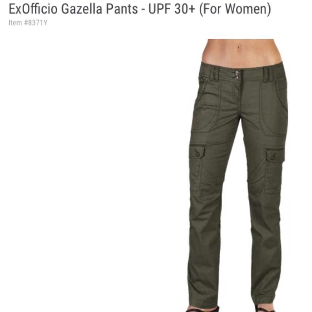 NWOT ExOfficio WHITE Gazella Hiking Pants